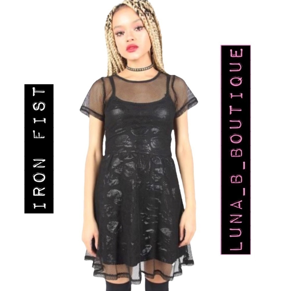 ⚡️🆕Brand New Iron Fist “Skullz Club” Mesh Mini Dress⚡️